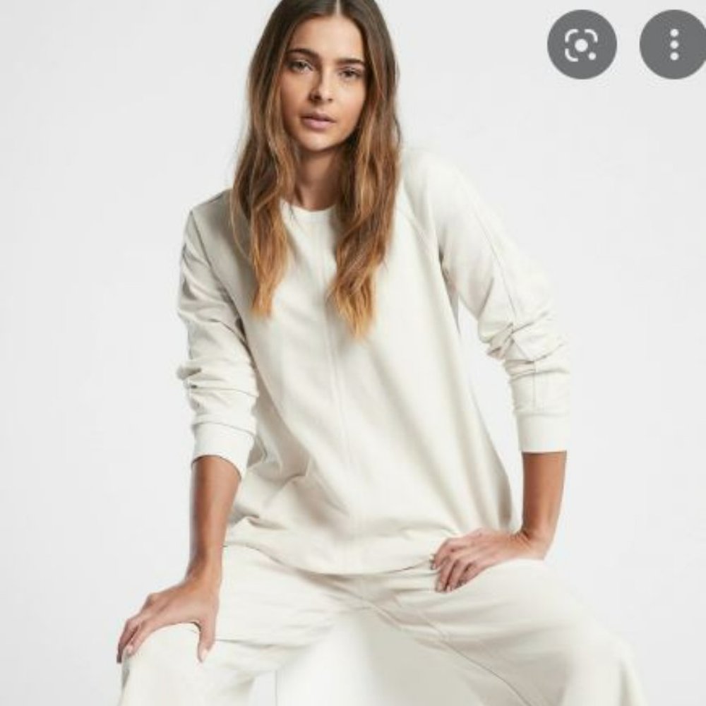 ATHLETA Farallon Heathered Wide Leg Crop & Top (2pc Set)